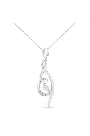 Espira 1/10 cttw Diamond Swirl Necklace